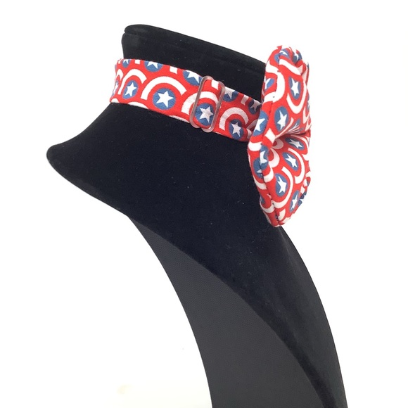 Captain America Shield Handcrafted Bow Tie - Comic Book Collection - Picture 9 of 9